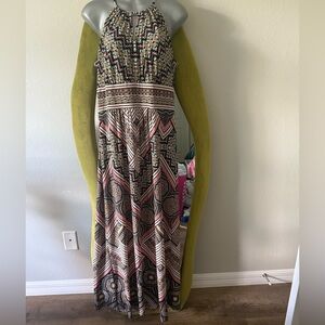 Multicolor Patterned Maxi Dress